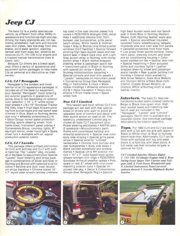 1982 Jeep CJ5 and CJ7 Brochure Page 10